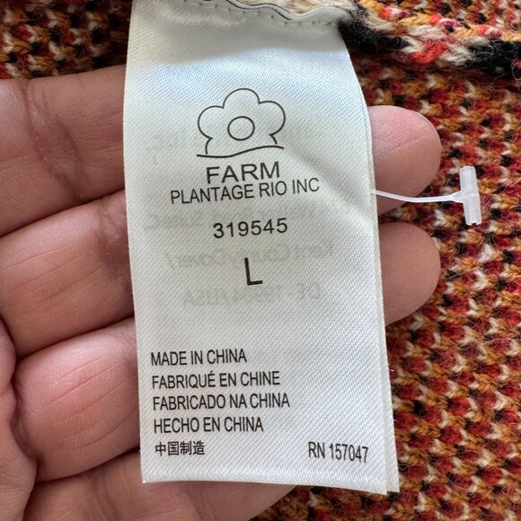 Farm Rio Winter Tapestry Knit Cardigan Size Large - Picture 7 of 8